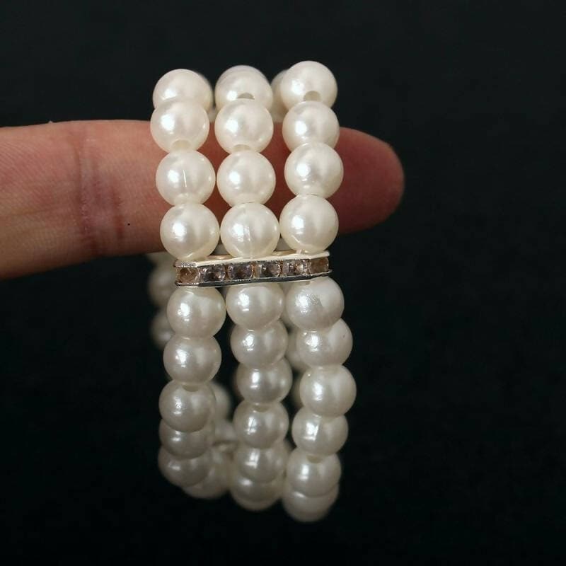 Pinapes Triple Layered Pearl Radiance Bracelet - HalfPe