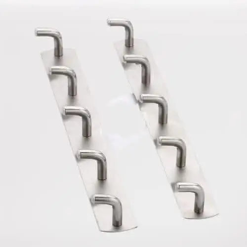 Stainless steel 5 pin cloth door hook hanger (5 piece) - halfpeapp