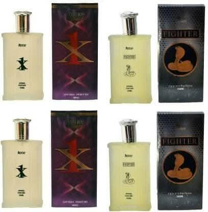 A one X1 and Fighter Perfume 100ML Each (Pack of 4) Eau de Perfume - 400 ml (For Men) - HalfPe