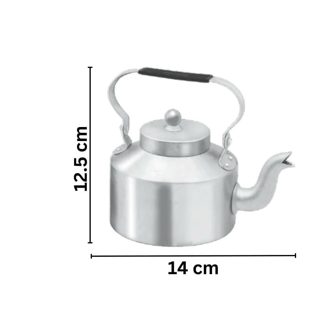 SHINI LIFESTYLE 1.2 L Aluminium Tea Kettle with 6 glasses combo pack (pack of 7) - HalfPe