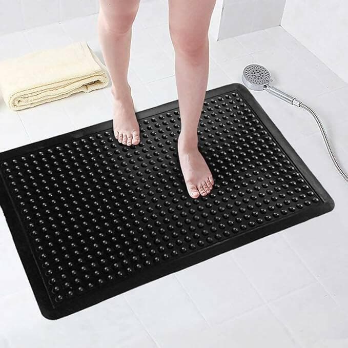 Mats AvenueRubber Bubble Door Mat Non-Slip Acupressure Black Color 60X90 CM (2x3 Feet) - HalfPe