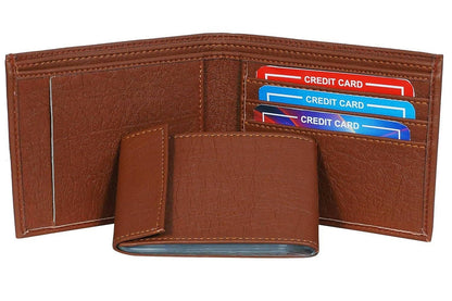 Trendy Men's Brown Leather Wallet - HalfPe