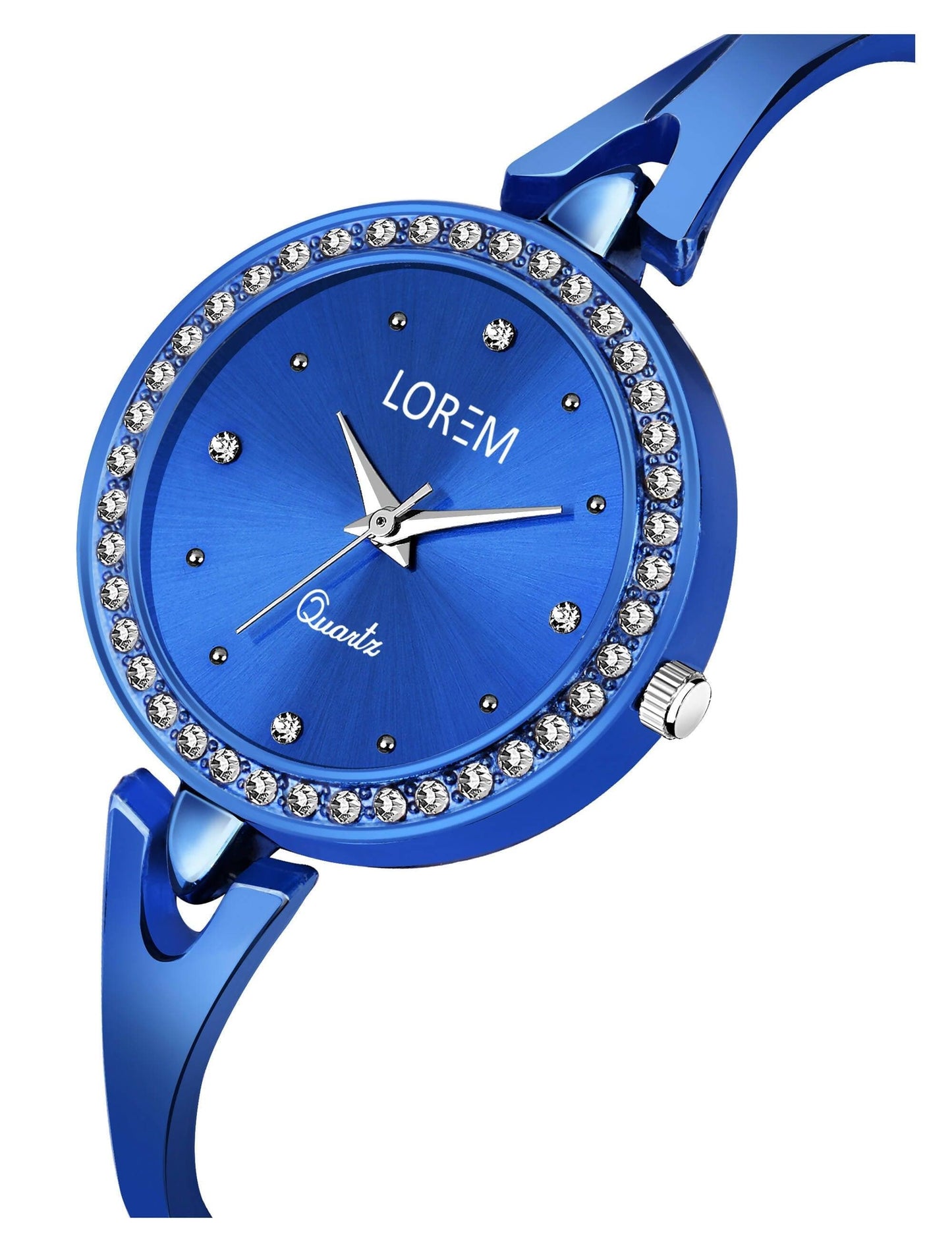 LOREM Blue Fancy Analog Watch For Women LR270 - HalfPe