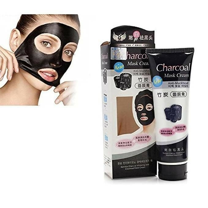 Charcol Black Head Removing Original Charcoal Anti-Blackhead Suction Mask Cream (130 g) - HalfPe