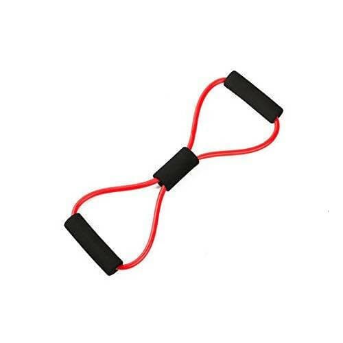 Yoga Chest Expander Latex Figure 8 Shape Yoga Fitness Workout Toning Resistance Tube Exercise Band for Unisex - HalfPe