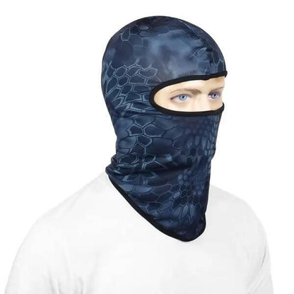 Blue Face Mask for Bikers (Size: Free, Balaclava) - HalfPe