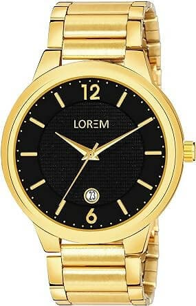 Black Date Function Casual Analog Watch For Men LR135 - HalfPe