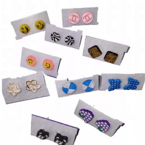 SENECIO 10Pair Set of Assorted Mix Design Women's Girls Tops Studs Earrings Combo Pack - HalfPe