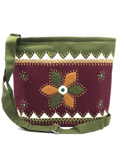 Traditional ladies crossbody bags (maroon) - halfpeapp