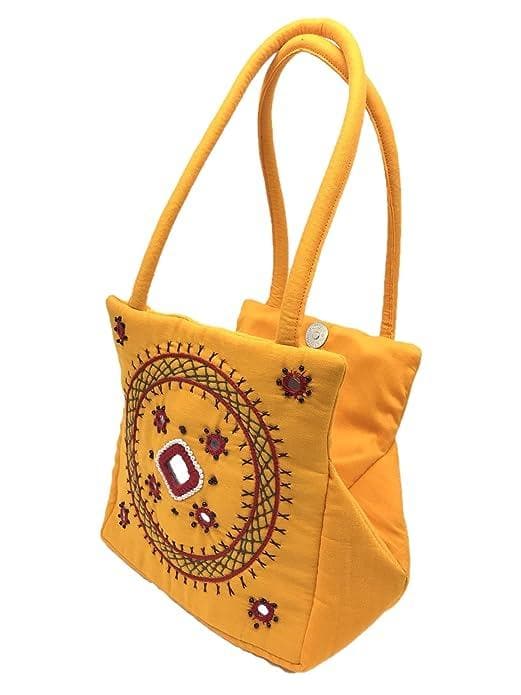 Traditional Ladies Handbag (yellow) - halfpeapp