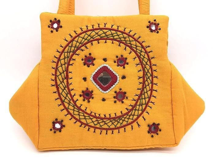 Traditional Ladies Handbag (yellow) - halfpeapp