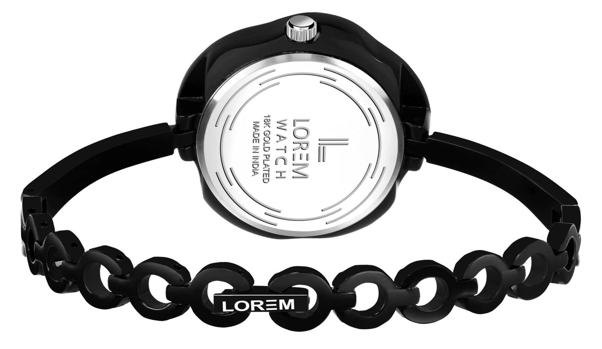 LOREM Black Brass Premium Analog Watch For Women LR261 - HalfPe