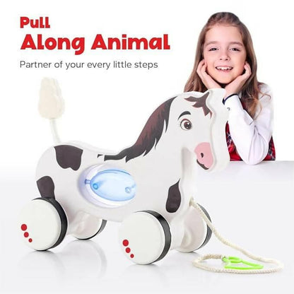 ZUDO Pull Along Toddler Toy (horse) - HalfPe