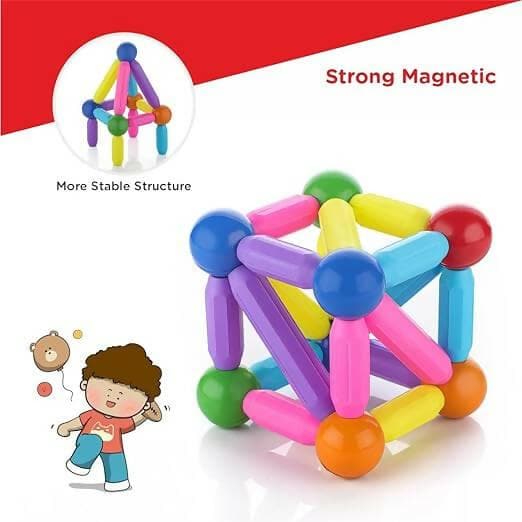 ZUDO TOYS Magnetic Building Sticks Blocks for Toddlers Toys (32 pcs) - HalfPe