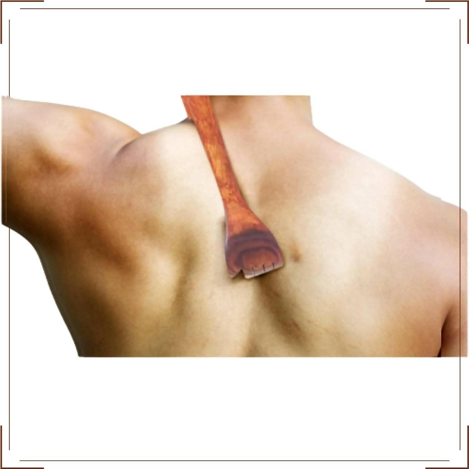 santarms wooden back scratcher itching hand stick (Pack of 3) - HalfPe