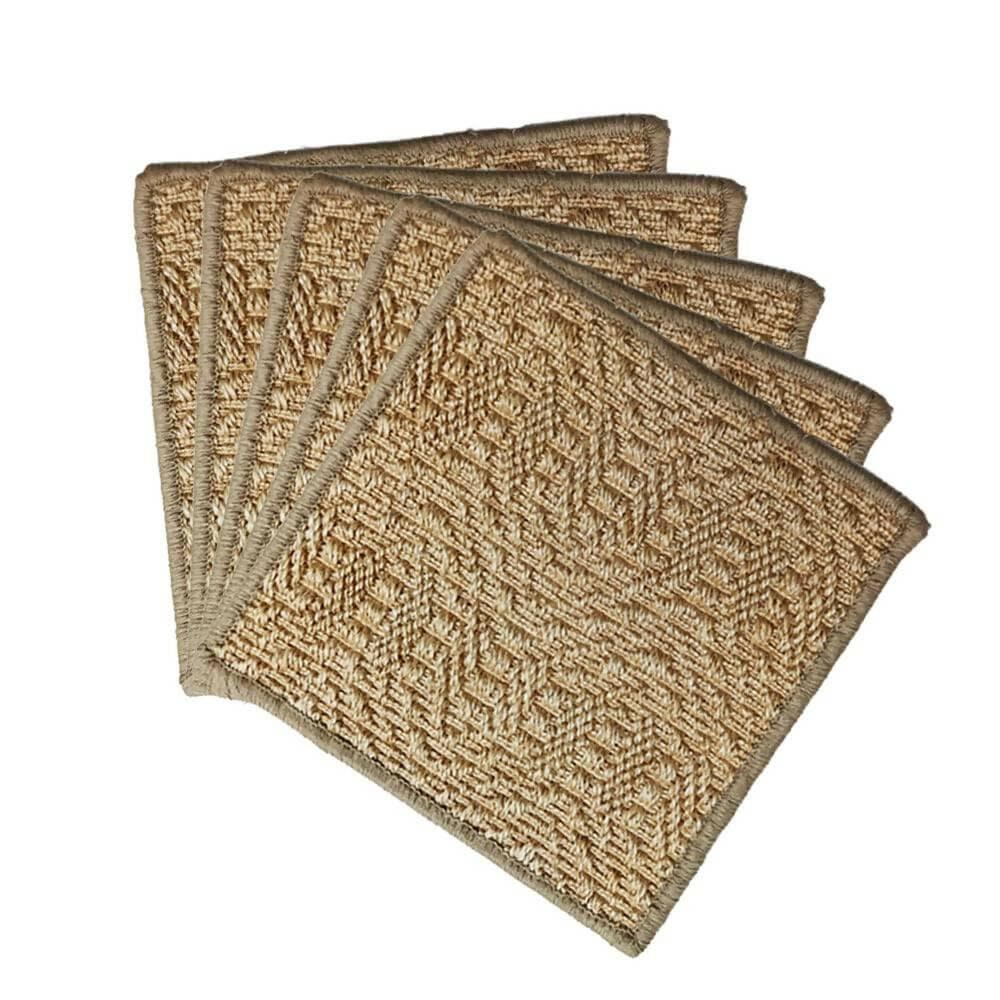 Mats Avenue Multi Use Sisal Cat Scratch Pad Honey Color 30X30 cm Small (Set of 5) - HalfPe