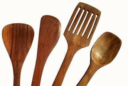 Kitchen Tool Wooden Cooking Spoons and Spatulas (Pack of 7) - HalfPe