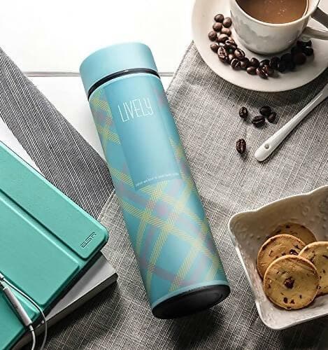 Steel Slim Thin Vacuum Insulated Thermos Bottle for Sports Straight - HalfPe