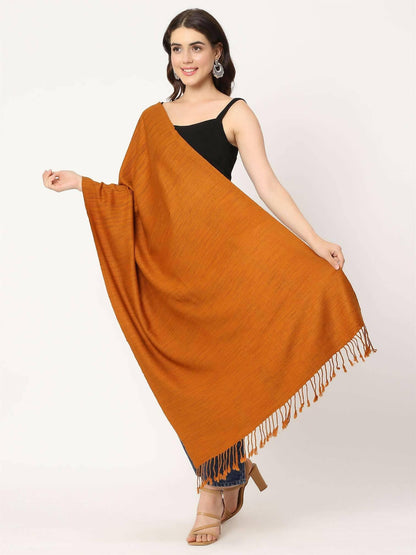 Mustard Brown Stole for women - HalfPe