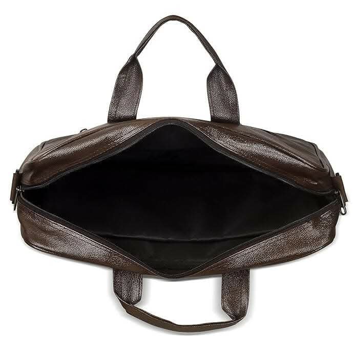 LOREM Faux Leather 10L Messenger Bag For Men & Women (Chocolate) - HalfPe