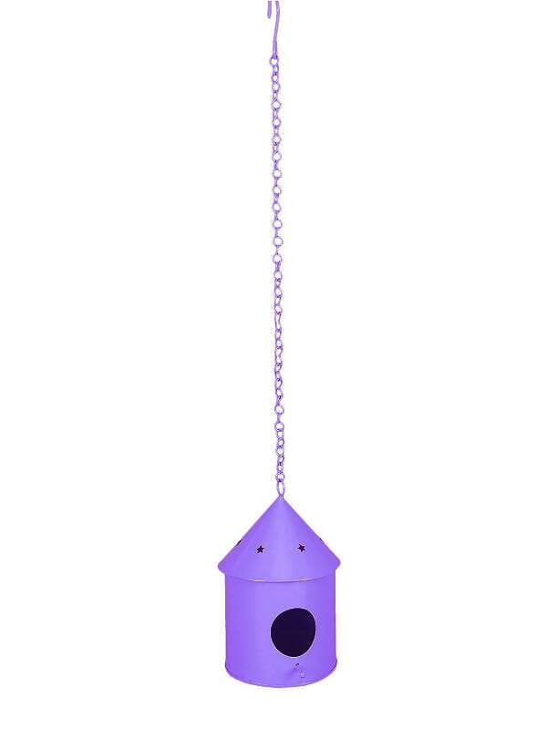 Round Hut Bird House Purple - HalfPe