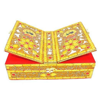 Santarms Quran rehal Stand fordable Wooden Books Box - HalfPe