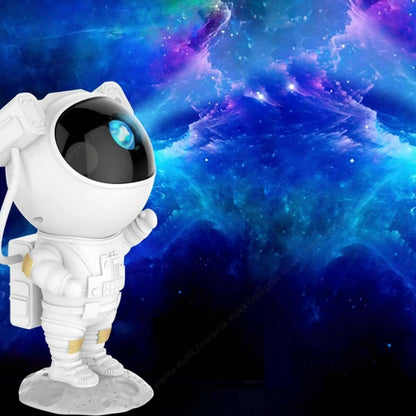 Astronaut Galaxy Light Projector Lamp | 360° Rotation Star Light with Nebula, Timer and Remote Control - HalfPe