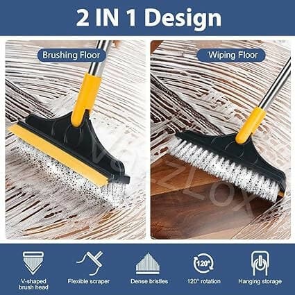 2 IN 1 TILE CLEANING BRUSH WITH WIPE - HalfPe