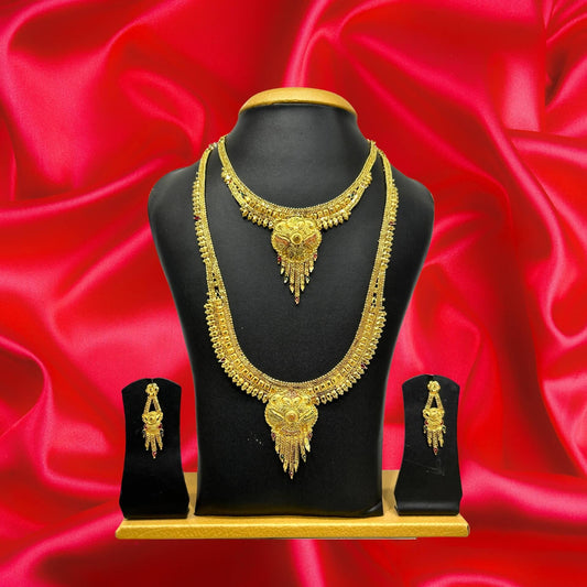 Divine Radiance American Diamond Necklace with Earrings Set - HalfPe