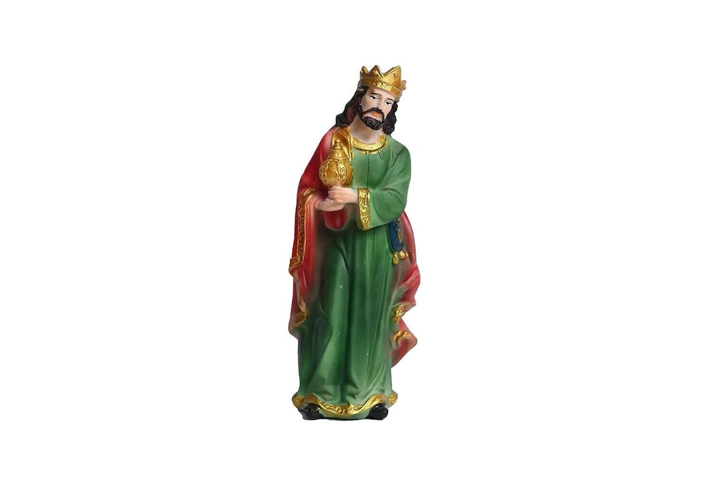 KariGhar Resin Nativity/Crib Idols Set of 15 Pieces [Pack - Mary, Joseph, Baby Jesus, Angel, 3 Wise Men, The Shepherd, 7 Animals, Multicolour, 6 Inch, A0069] - HalfPe