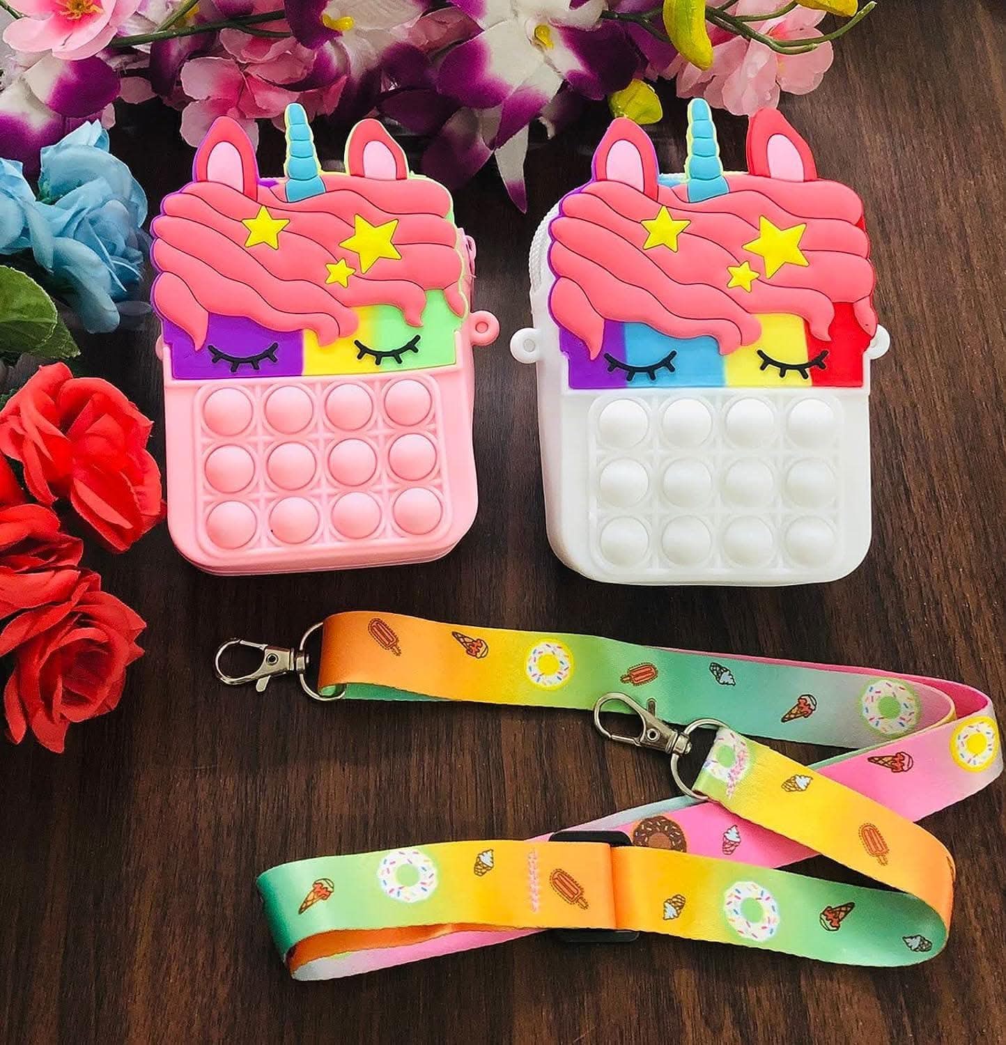 Unicorn pop it sling bag - halfpeapp