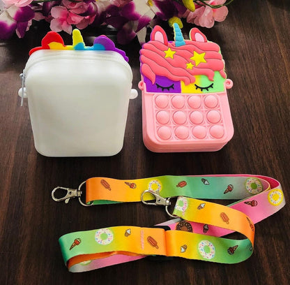 Unicorn pop it sling bag - halfpeapp