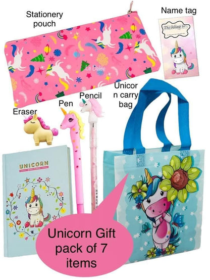 Unicorn theme stationary kit (7 in 1) - halfpeapp