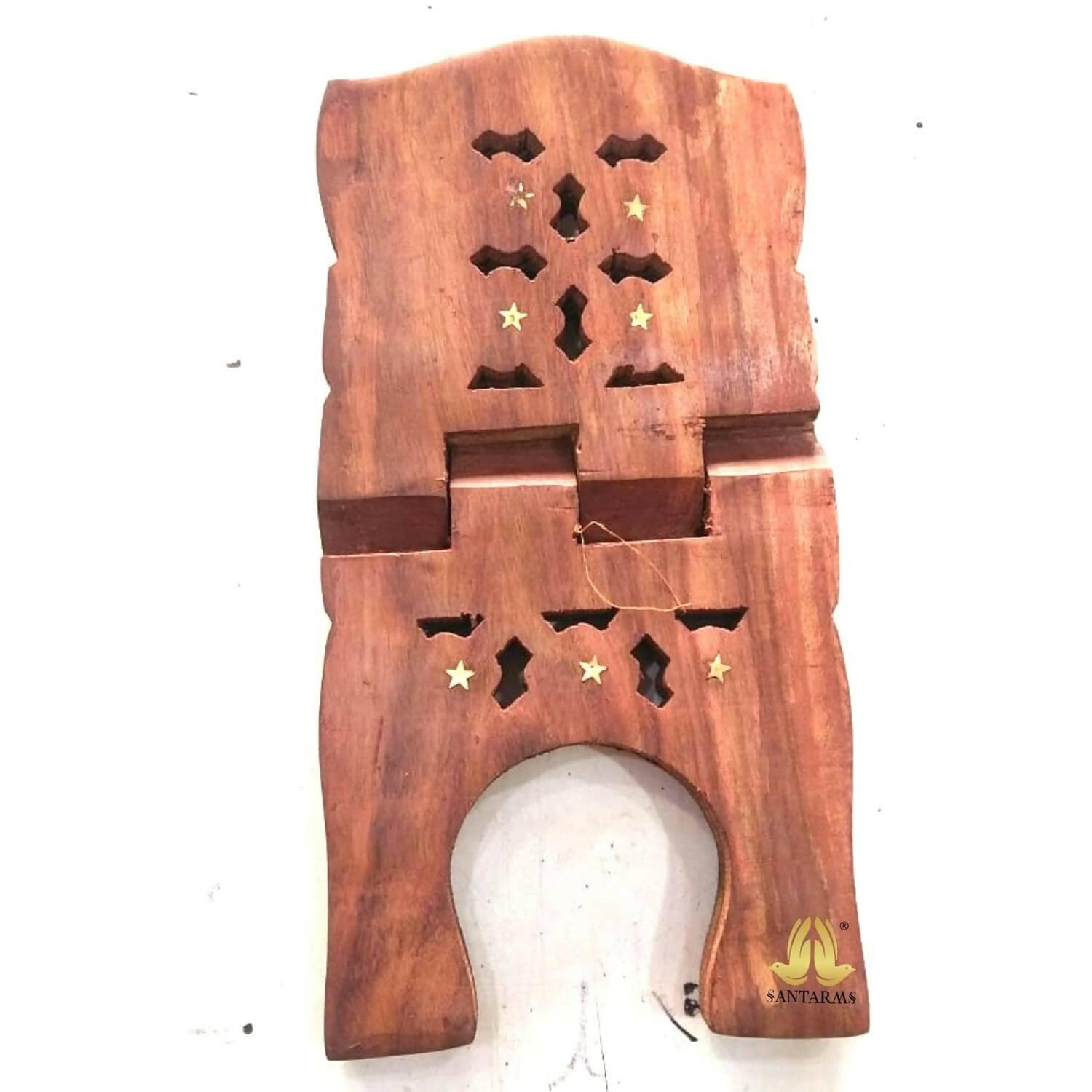 santarms Wooden holy Book Stand Reading (12 inches) - HalfPe