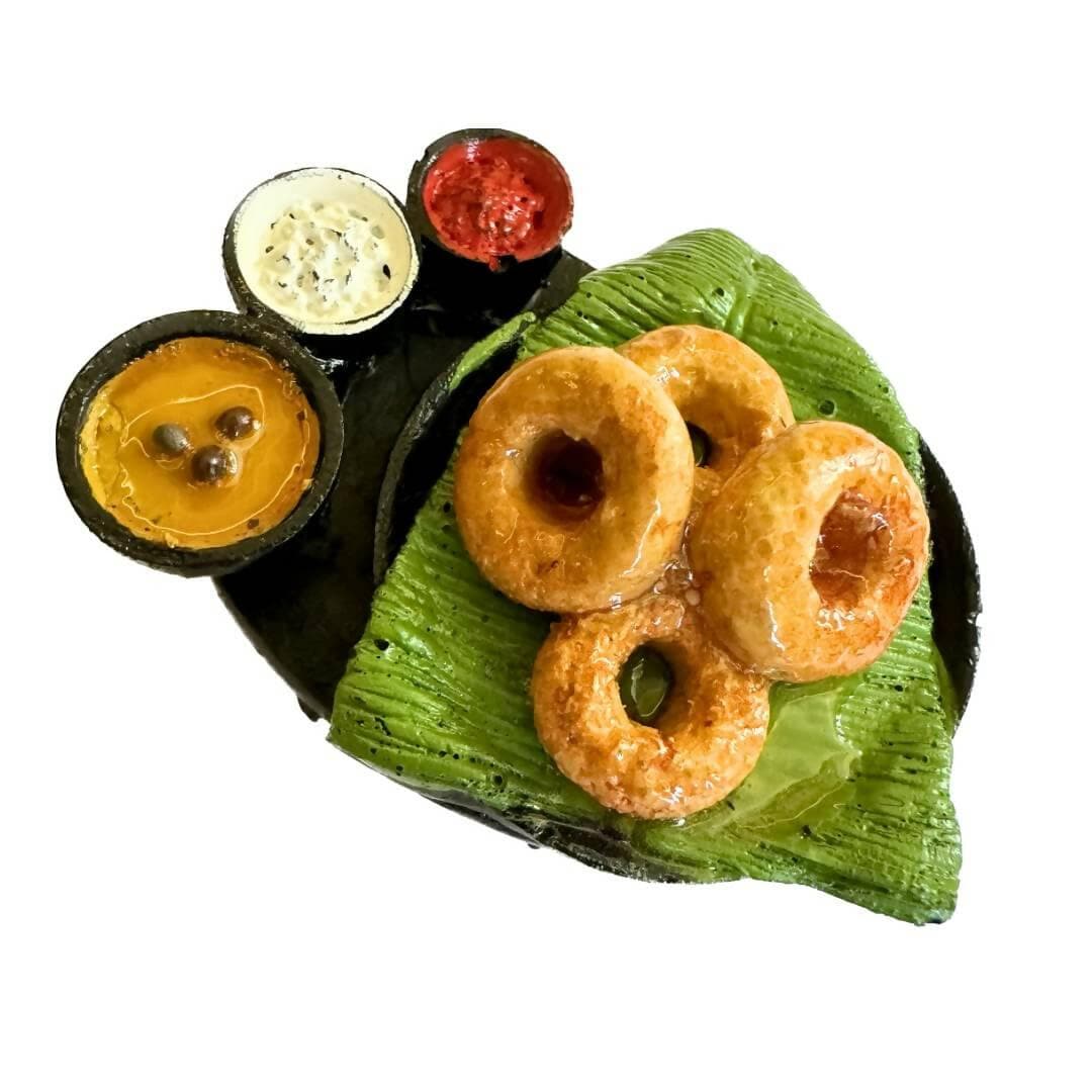 Vada Sambar South Indian Miniature Food Fridge Magnet - HalfPe