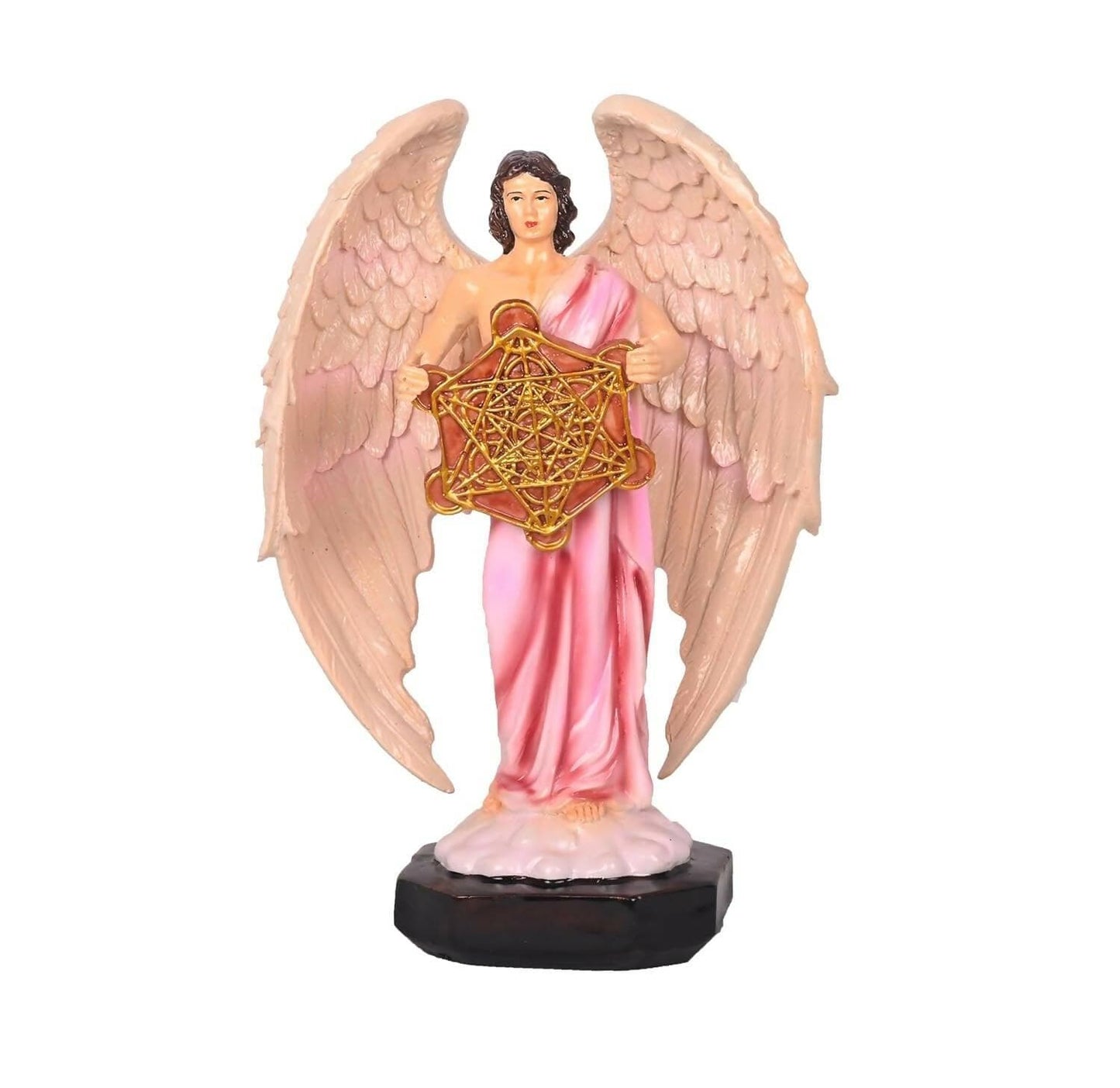 KariGhar Archangel Judaism Metatron Statue Idol Perfect Reiki Healing Angel Holding Sacred Flower - HalfPe