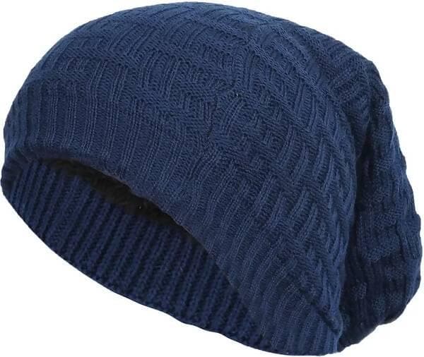 Woven Winter cap (Blue) - HalfPe