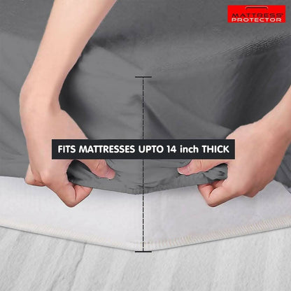 Mattress Protector Grey Waterproof Cover (72 x 36 inch) - HalfPe