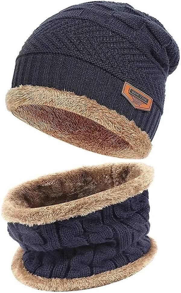 woolen cap 2 and neck scarf Cap (Pack of 4) - HalfPe