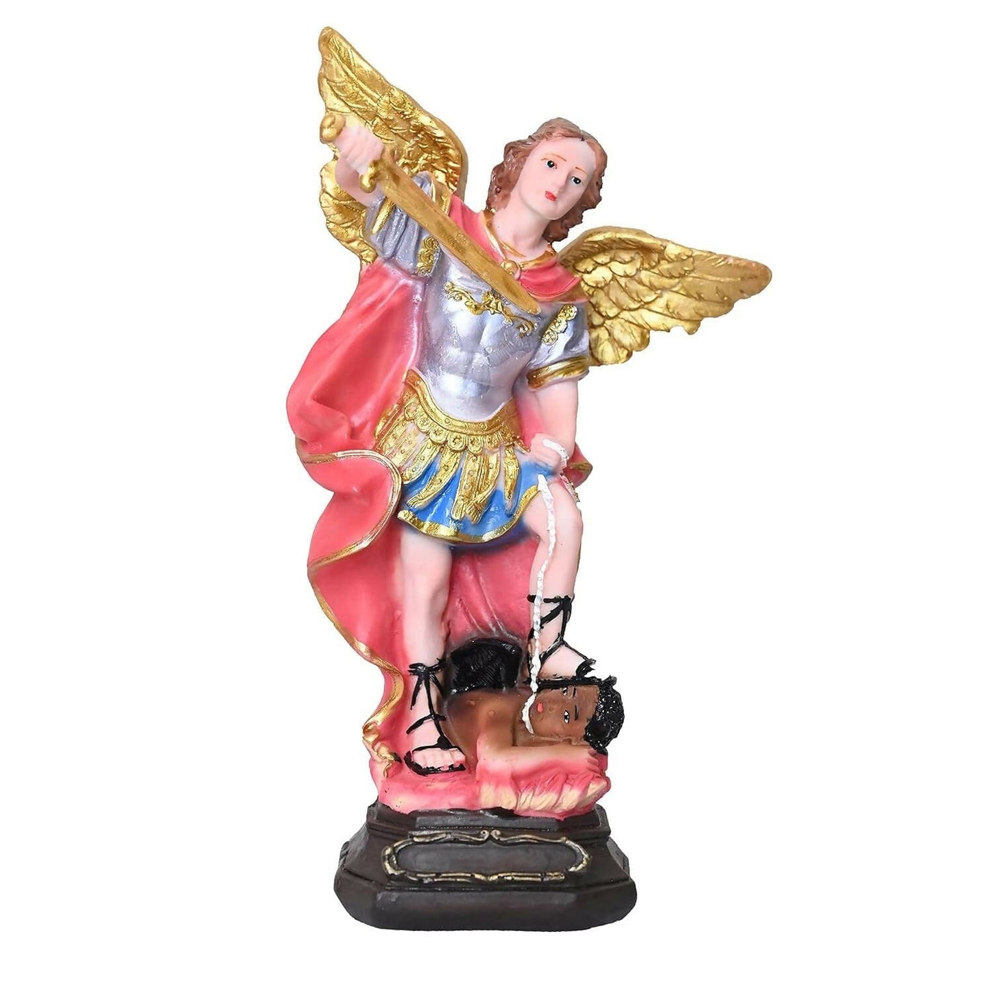 KariGhar St Michael The Archangel Idol Perfect for Home | Office | Prayer Room | Gifting & Decoration ( 6 x 11 x 20 Cm ) M0015 (M0015 (White)) - HalfPe