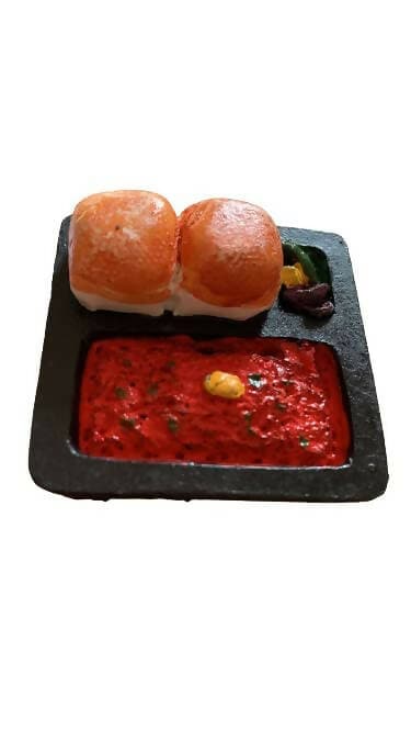 Pav Bhaji Miniature Food Fridge Magnet - HalfPe