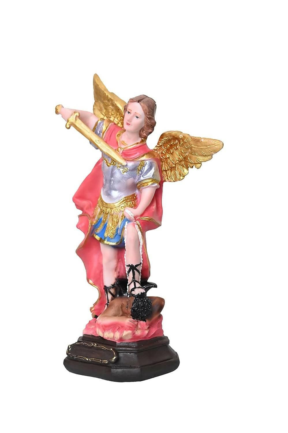 KariGhar St Michael The Archangel Idol Perfect for Home | Office | Prayer Room | Gifting & Decoration ( 6 x 11 x 20 Cm ) M0015 (M0015 (White)) - HalfPe