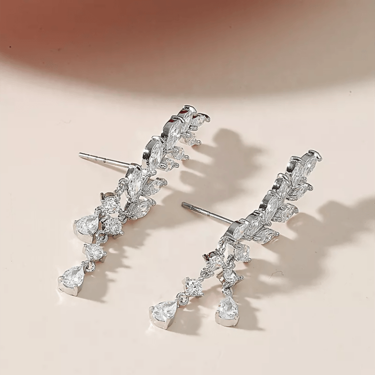 Leaf silver stud earring (2 pairs) - HalfPe