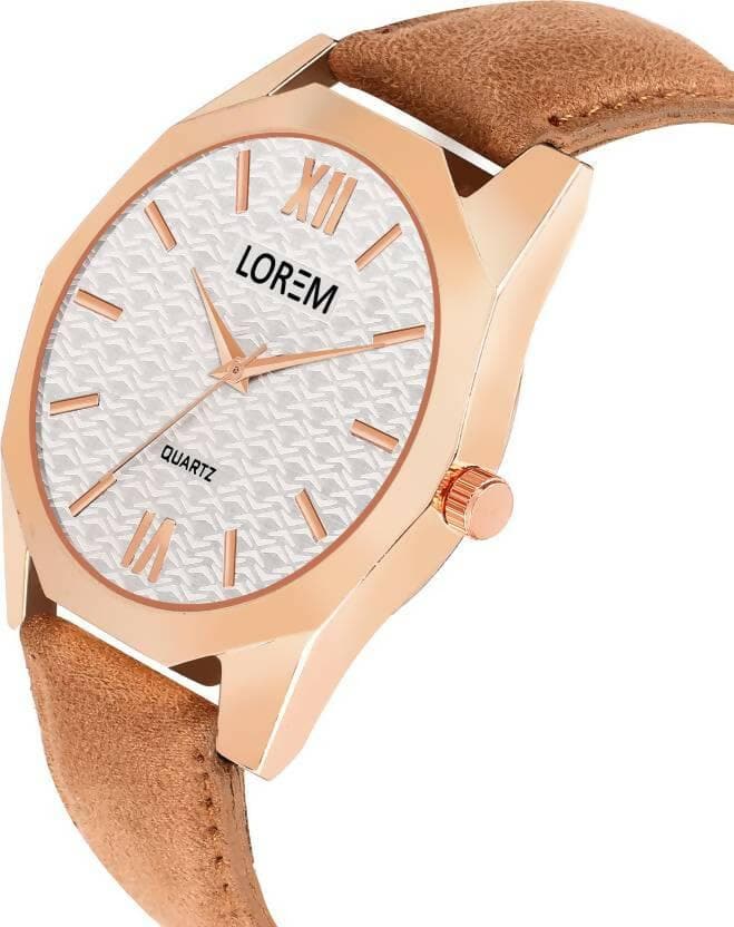 LOREM White 3d embossed Dial Analog Watch For Women LR331 - HalfPe