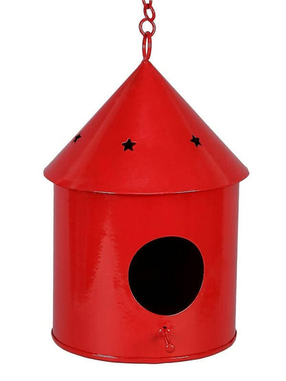 Round Hut Bird House Red - HalfPe