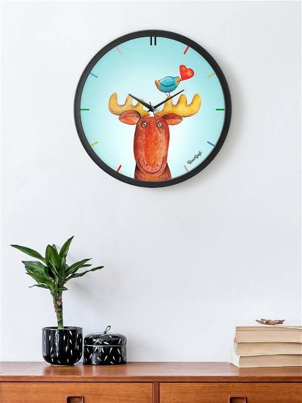 Reindeer Analog Wall Clock - HalfPe