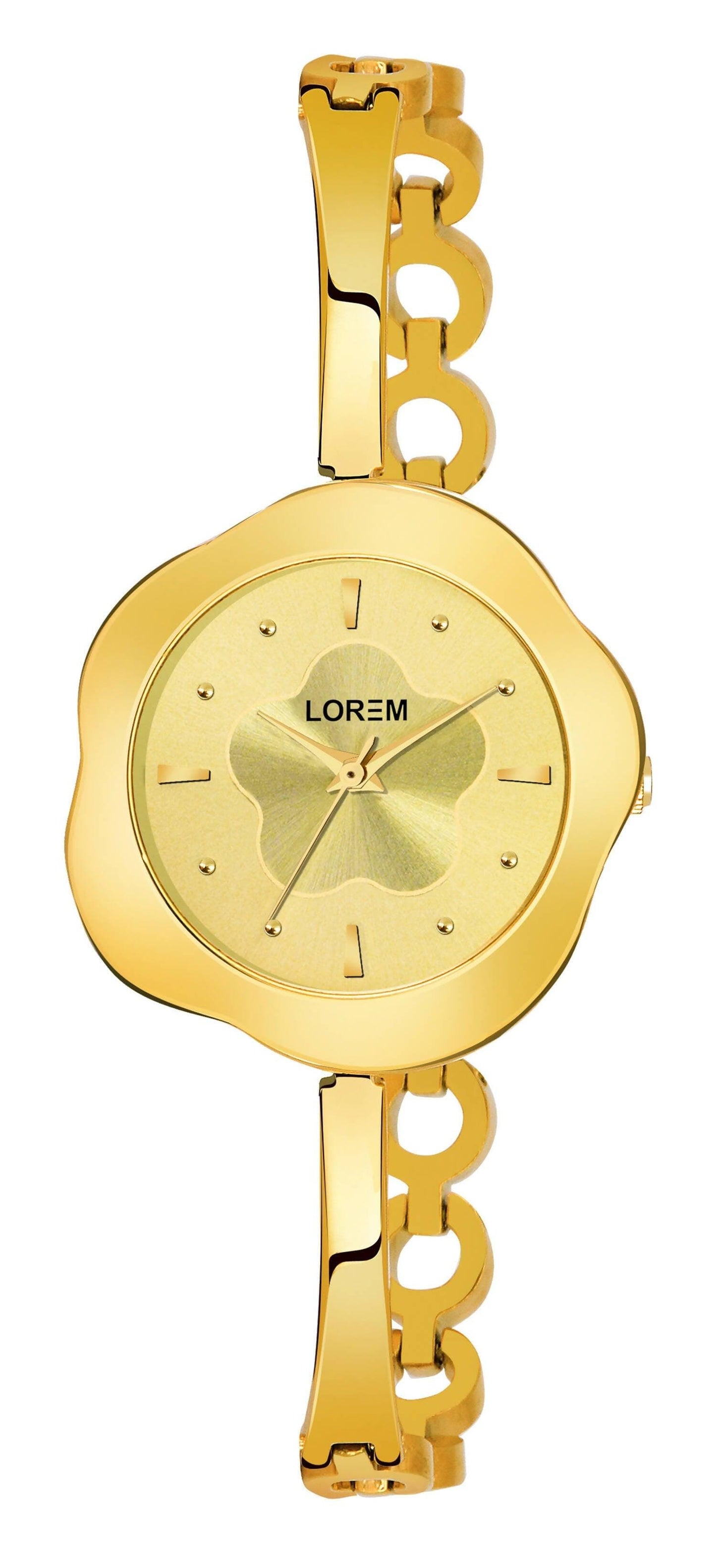 LOREM Gold Brass Designer Analog Watch For Women LR262 - HalfPe