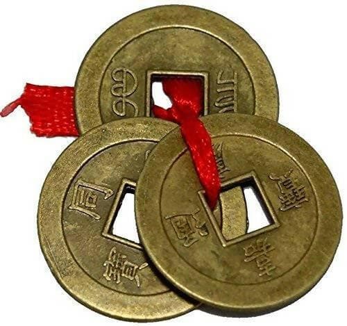 Vastu Feng Shui of 3 Wealth Coins Showpiece Size (set of 2) - HalfPe