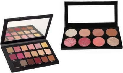 Bingeable High Pigmentation 18 Colors Rose Eye Shadow Palette with MK-10 (1) Eye Shadow Palette (Pack of 2) - HalfPe