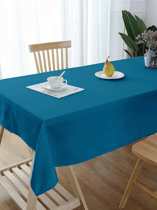 Lushomes Dining Table Cover 6 Seater, Classic Plain Dining Table Cover Cloth (Size 60 x 70”, 6 Seater Table Cloth) (Sky Blue) - HalfPe